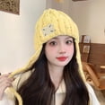 thumbnail image 2 of Winter Warm Wool Hat for Kids Cozy Ear Cap Soft Thermal Cold Weather Outdoor, 2 of 4
