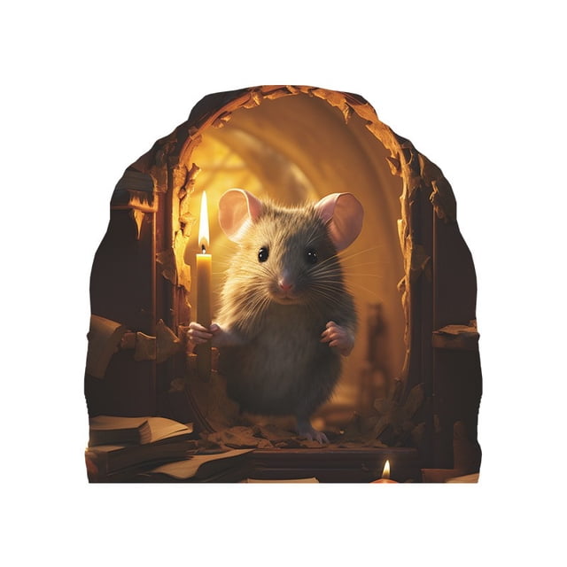 White Wall Decor Mouse Hole 3D Wall Stickers, Pegatinas de Pared Del Ratón, Pegatinas de Pared Hechas a Mano, Pegatinas de Pared Del Ratón, Pinturas Murales, Decoraciones de Pared Del Hogar