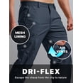 thumbnail image 4 of Pantalones CQR Runyon Cargo para hombre, color azul marino, 32 de ancho x 30 de largo, 4 of 9
