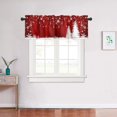thumbnail image 3 of Christmas Curtain Valances for Kitchen Windows 54x18 Inch Xmas Tree Snowflake Red Rod Pocket Valance Window Treatments 1 Panel Short Curtains for Bedroom Bathroom Living Room Decor, 3 of 6