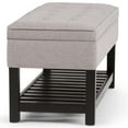 thumbnail image 3 of Trent Home 44 " Storage Ottoman Bench in Cloud Gray Linen Look Fabric, 3 of 6