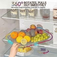thumbnail image 4 of Lazy Susan Turntable Organizer For Refrigerator, 15.67' Clear Rectangular Fridge Organizer Storage, Lazy Susan For Cabinet, 4 of 5