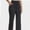 Black, variant on Womens Elastic High Waisted Wide Leg Yoga Pants with Pockets Casual Athletic Pants