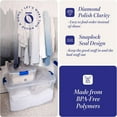 thumbnail image 3 of Latching Lid, Large Clear Plastic Storage Bins with Lids, 66 Quart, Blue Latch, 3 of 9