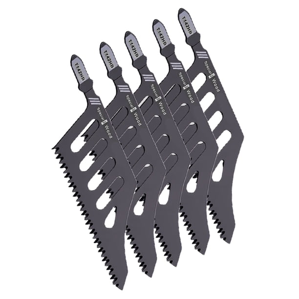 Hoja De Sierra De Calar De Corte Al Ras, 5 Uds., Hojas De Sierra De Curva Irregular De Acero Con Alto Contenido De Carbono Con Para Madera Contrachapada De Tableros De Fibra