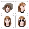 thumbnail image 3 of GEX Bald Mannequin Head Makeup Female Professional Cosmetology for Wig Making Display Wigs Eyeglasses Hairs with T Pins Brown Color Wigs Hats Display Beige, 3 of 7