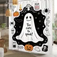 thumbnail image 2 of Tchckioa Halloween Ghost Shower Curtain,47x72 Inch Privacy Protection Bath Curtain for Bathroom,Hooks Top, 2 of 6