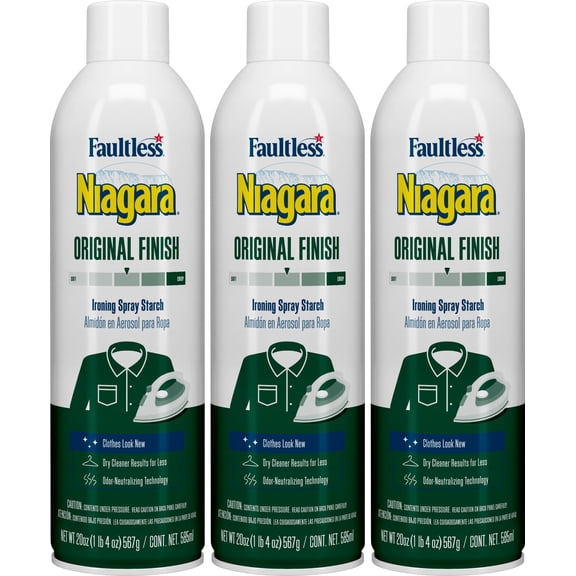 Faultless Niagara Original Finish Ironing Spray Starch 3 Pack