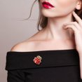 thumbnail image 7 of PAMINGONO 12Pcs Red Rhinestone Ladybug Brooch Pins Decorative Insect Lapel Pins for Scarves Shirts, 7 of 7