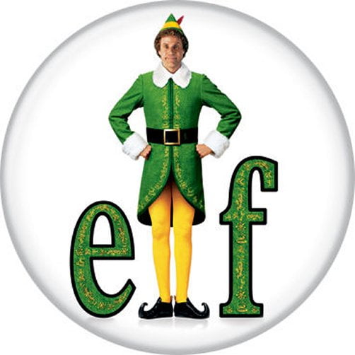 Elf Christmas Movie Logo White Licensed 1.25 Inch Button 84801 - Walmart.com - Walmart.com