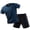 Blue, variant on Mens Vacation Outfits Clothes for Men and Mens Pants Casual Short Sleeve Summer Regular Fit Oversized Jogging Tracksuit L-XXXXXL