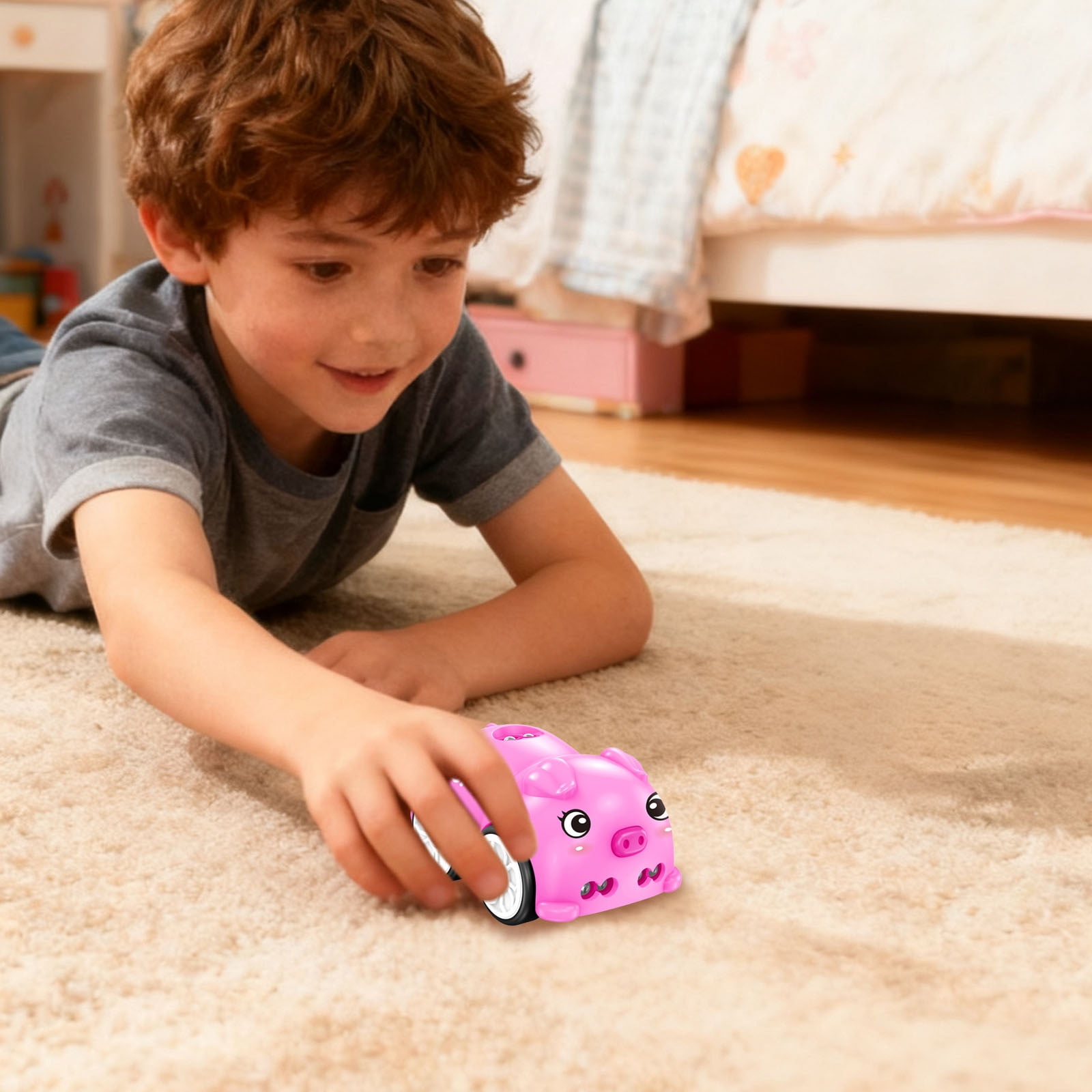 Mini Magic Car Follows Line, 2.4GHz RC Smart Interactive Car Toy That Follows Drawn Line, with Music and 4 Modes, Follow, Dodge, Lines Trace and Auto Demo