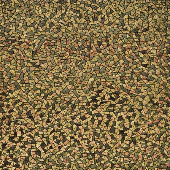 Ahgly Company Machine Washable Indoor Square Transitional Bakers Brown Area Rugs, 6' Square