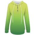 thumbnail image 5 of Women's Fashion Street Style Color Changing Button Collar Drawstring Hoodie Casual Autumn Winter Sports Sweatshirt, 5 of 5