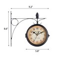 thumbnail image 4 of Horloge Murale de Jardin Extérieure Gentral Station Rotative Double Face Support Extérieur, 4 of 9
