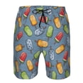 thumbnail image 3 of Balery Fruit Ice Cream Traje de Baño Estilo Hawaiano para Hombre, Shorts de Secado Rápido con Bolsillos-3X-Large, 3 of 6
