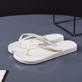 thumbnail image 2 of GPOECD Flip Flops Womens Ladies Summer Colour Sandals Slippers Womens Slippers White2,6.5, 2 of 9