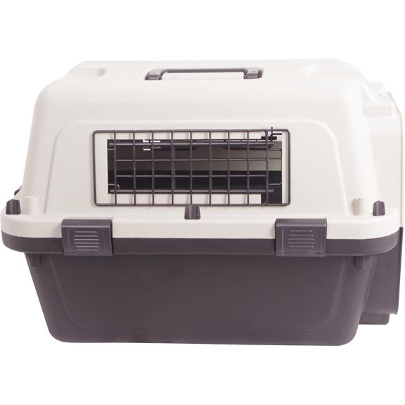 Plastic Dog/Cat Crate Portable Travelling Pet Kennel Without Wheel for Dogs/Cats, Small, Tan
