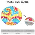 thumbnail image 6 of Colorful Tie Dye Pattern Round Fitted Tablecloth with Elastic Edge,Dining Table Cover Waterproof,Outdoor Round Tablecloth for Camping,Dining,Indoor and Outdoor, 6 of 7