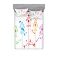 thumbnail image 1 of Birds Bedding Set with Sheet & Covers, Colorful Bird Houses Nest with Flying Birds on the Roof Branches Animal Life, Printed Bedroom Decor 2 Shams, 4 Sizes, Multicolor, by Ambesonne, 1 of 3