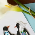 thumbnail image 4 of Quilled Paper Penguin Wedding Greeting Card, 4 of 4
