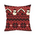 thumbnail image 1 of Christmas Cushion Cover 45 cm x 45 cm Polyester Holiday Sofa Pillowcase With Concealed Zipper And Pixel Snowman Snowflake Patterns, 1 of 6