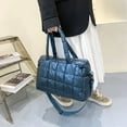 thumbnail image 3 of Yucurem Puffy Crossbody Bag Quilted Lattice Shoulder Bags Down Cotton Padded Handbag Lightweight Nylon Hobo Bag for Women (Blue), 3 of 10