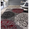 thumbnail image 1 of Rugshop Contemporary Modern Floral Indoor Soft Area Rug, 3`3" x 5`, Red, 1 of 5