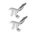 thumbnail image 1 of Gemelos de Boda de acero inoxidable Sunnimix Forma de π color Plata, 1 of 7