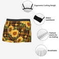 thumbnail image 4 of Fotbe Yellow Black Plaid Sunflower Men’s Total Support Pouch Boxer Briefs, X-Temp Cooling, Moisture-Wicking Underwear, Regular, Long-leg and Trunk-Small, 4 of 6
