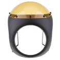 thumbnail image 1 of S SERENABLE Pare-Vent Universel pour Moto Rétro Café - Noir Mat, 1 of 2