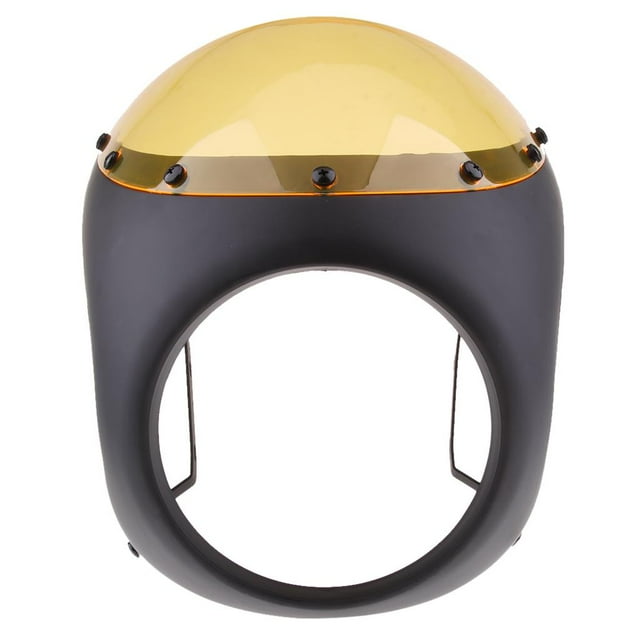 S SERENABLE Pare-Vent Universel pour Moto Rétro Café - Noir Mat