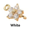 thumbnail image 4 of Guardurnaity Collar con colgante de flor de circón de cristal, colgantes delicados DIY, joyería artesanal, hallazgo para de horquilla, broche Ropa, zapatos y accesorios Miscelánea Blanco, 4 of 6