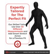 Morphsuits Adult Unisex Black Full Body Spandex Zentai Halloween Costume