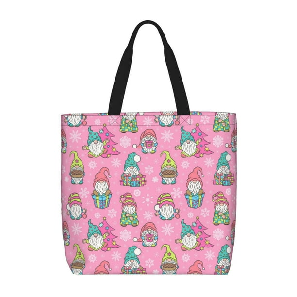 Balery pink Holiday Joy Bolsa de Mano para Mujeres con Cremallera, Bolsa de Gimnasio con Compartimentos, Bolsa para Laptop, Bolsa para Trabajo