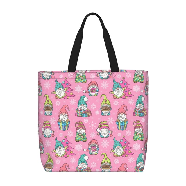 Easygdp pink Holiday Joy Bolsa Tote para Mujer, Bolso de Hombro para Trabajo, Playa, Viajes, Compras y Supermercado