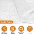 thumbnail image 3 of KAMIDA No Hooks Hookless 72x72 inch Shower Curtain,Clear Shower Curtain Liner, Fabric Outer Curtain & Waterproof Inner Liner,Slub Textured,White,Bathroom Decor, 3 of 7