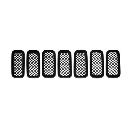 Coast2Coast Overlay Chrome Plated Grille Insert for 2015-2018 Jeep Renegade, Black