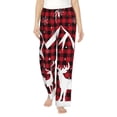 thumbnail image 2 of Lsque Christmas Buffalo Plaid Print Women's Pajama Pants, Lounge Pant - Comfortable Home Wear,Elastic Waistband, Stylish Design-Large, 2 of 9