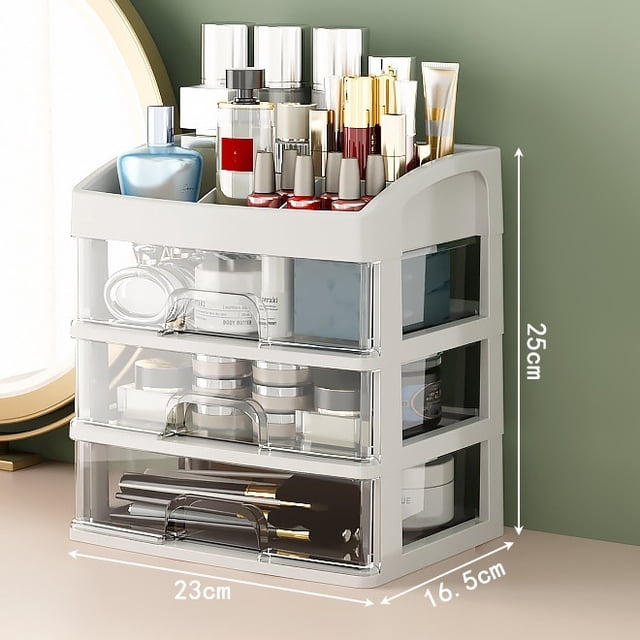Caja de almacenamiento de escritorio tipo cajón, organizador de escritorio de oficina, estante de almacenamiento de cosméticos, caja de casillero