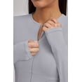 thumbnail image 6 of PISONIC Women Tennis Dress Long Sleeve Athletic Outfit with Built in Shorts Mini Golf Workout Dress with Pockets, 6 of 8