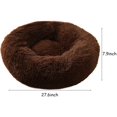 thumbnail image 3 of Modern Soft Plush Round Pet Bed for Cats or Small Dogs, Mini Medium Sized Dog Cat Bed Self Warming Autumn Winter Indoor Snooze Sleeping Cozy Kitty Teddy Kennel (20'' D x 8'' H, Light Grey), 3 of 5