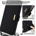 thumbnail image 2 of ELEHOLD for iPhone 15 Pro Max Wallet Case for Women Men with Gold Shoulder&Hand Strap Detachable Lanyard,Luxury PU Leather Kickstand Fully Shockproof Protective Case for iPhone 15 Pro Max,Black, 2 of 8