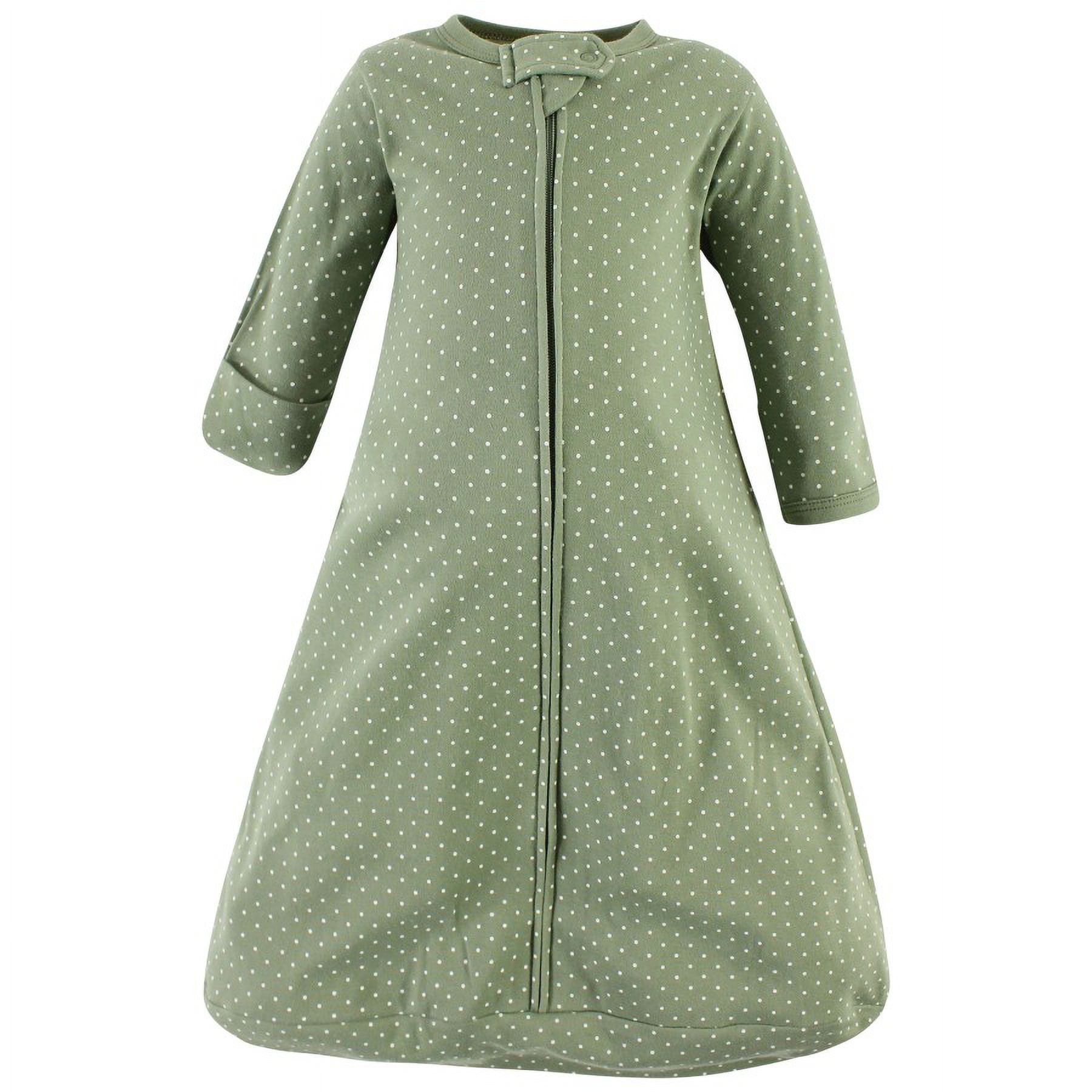 Hudson Baby Infant Girl Cotton Long-Sleeve Wearable Sleeping Bag, Sack, Blanket, Sage Floral Long Sleeve, 18-24 Months