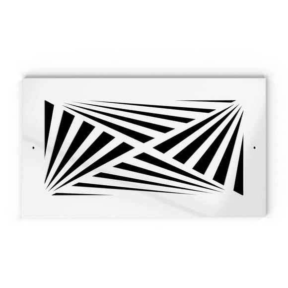 SABA Home Decor White Air Vent Cover - Acrylic Plexiglass 6" x 12" Duct Opening (8" x 14" Overall) Return Grille Decorative Covers for Walls & Ceilings NOT for Floor USE, Aria