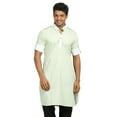 thumbnail image 1 of Saris and Things Kurta en Tissu de Coton Vert Clair pour Hommes. Ce Produit Est Fait sur Commande., 1 of 5