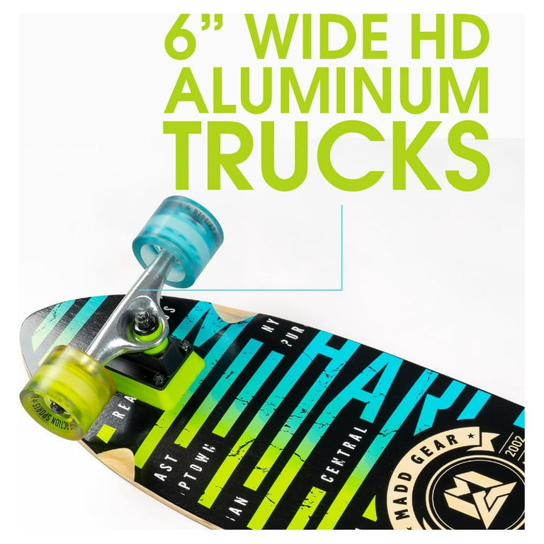 Free Shipping! Madd Gear 36 Longboard Skateboard with 62mm Wheels