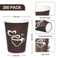 thumbnail image 2 of Vasos de café de papel Clawsoff, 300 ml, 12 onzas, desechables, color marrón, 2 of 6