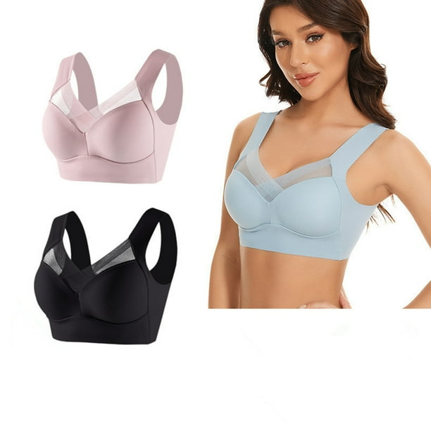 WILLBEST Brasier Transparente Mujer Conjunto De 2 Camisetas Sin Tirantes De Encaje Para Mujer, Talla Grande, Con Fruncido Lateral Fino Y Ajustable, 1188
