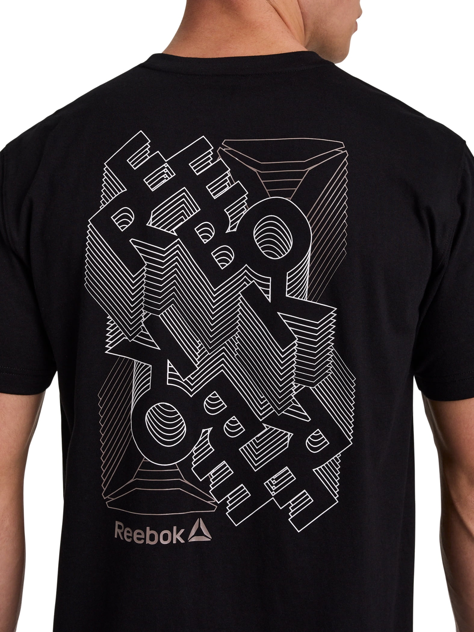 Reebok Men's and Big Men's Front and Back Graphic Tee Shirt, Echoes, Sizes XS-5XL